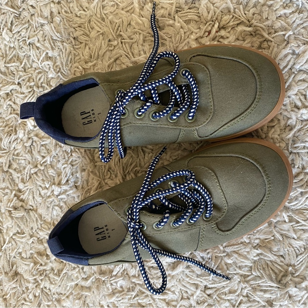 GAP Kids Green Lace-Up Sneakers
